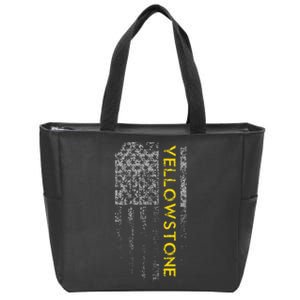 Yellowstone American Flag Zip Tote Bag