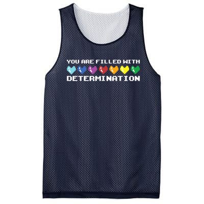 You Are Filled With Determination Gamers Motivational Gaming Mesh Reversible Basketball Jersey Tank