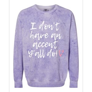 YAll Accents Funny Western Boho Country Fashion Fun Gift Colorblast Crewneck Sweatshirt