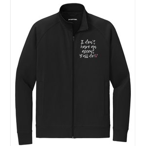 YAll Accents Funny Western Boho Country Fashion Fun Gift Stretch Full-Zip Cadet Jacket