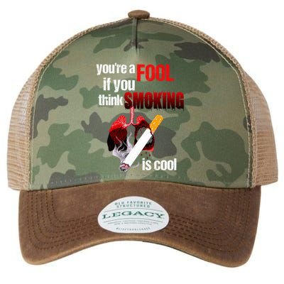 You're A Fool If You Think Smoking Is Cool No Tobacco Day Gift Legacy Tie Dye Trucker Hat