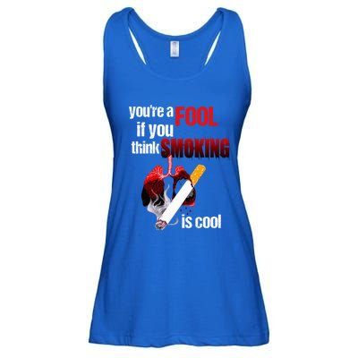 You're A Fool If You Think Smoking Is Cool No Tobacco Day Gift Ladies Essential Flowy Tank