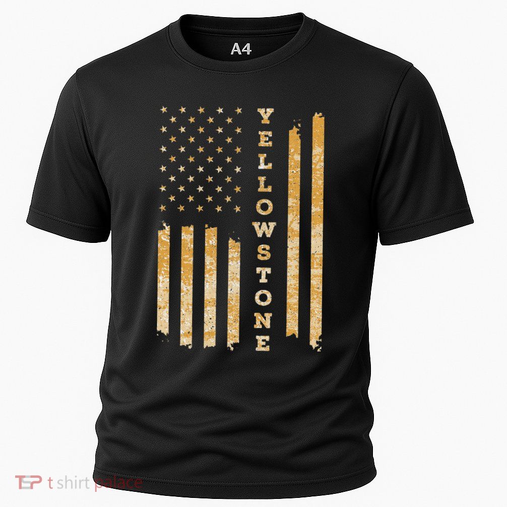 Yellowstone American Flag – Usa National Park Performance Shirt