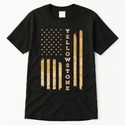 Yellowstone American Flag – Usa National Park Tall T-Shirt