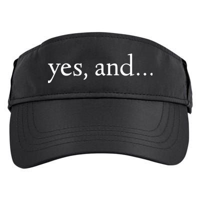 Yes And! Funny Improv Acting & Comedy Gift Adult Drive Performance Visor