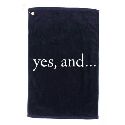 Yes And! Funny Improv Acting & Comedy Gift Golf Towel