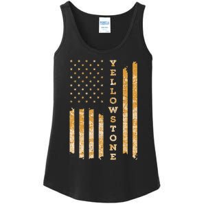 Yellowstone American Flag – Usa National Park Ladies Essential Tank