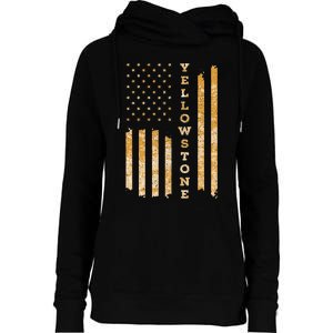 Yellowstone American Flag – Usa National Park Womens Funnel Neck Pullover Hood