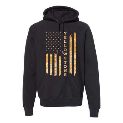 Yellowstone American Flag – Usa National Park Premium Hoodie