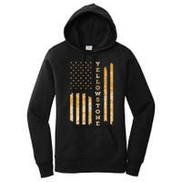 Yellowstone American Flag – Usa National Park Women's Pullover Hoodie