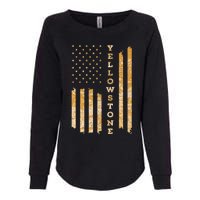 Yellowstone American Flag – Usa National Park Womens California Wash Sweatshirt