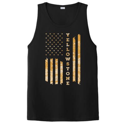 Yellowstone American Flag – Usa National Park PosiCharge Competitor Tank