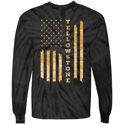 Yellowstone American Flag – Usa National Park Tie-Dye Long Sleeve Shirt