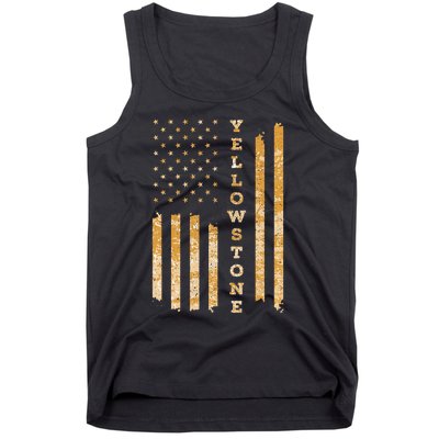 Yellowstone American Flag – Usa National Park Tank Top