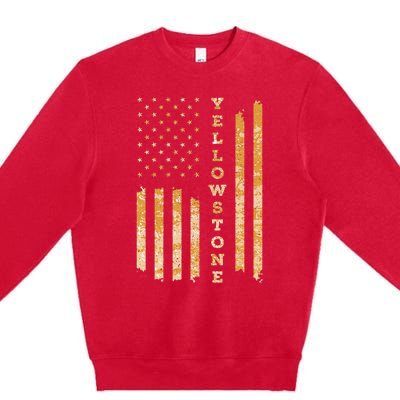 Yellowstone American Flag – Usa National Park Premium Crewneck Sweatshirt