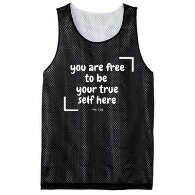 You Are Free To Be Your True Self Here Mesh Reversible Basketball Jersey Tank