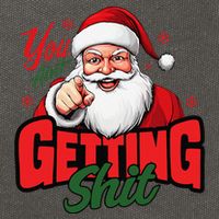 You AinT Getting Shit Christmas Santa Claus Naughty List Cotton Canvas Backpack