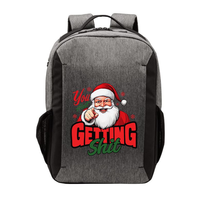 You AinT Getting Shit Christmas Santa Claus Naughty List Vector Backpack