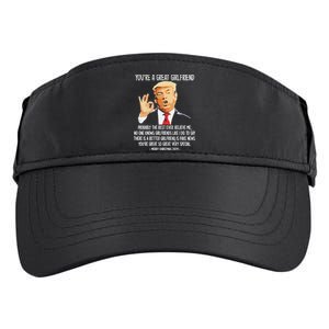 Youre A Great Girlfriend Trump 2024 Adult Drive Performance Visor