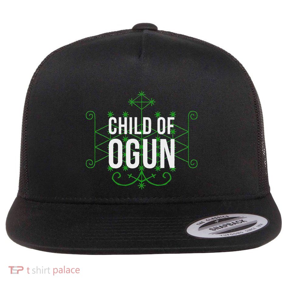 Yoruba African God Hoodoo Veve Orisha Child Of Ogun Flatbill Hat