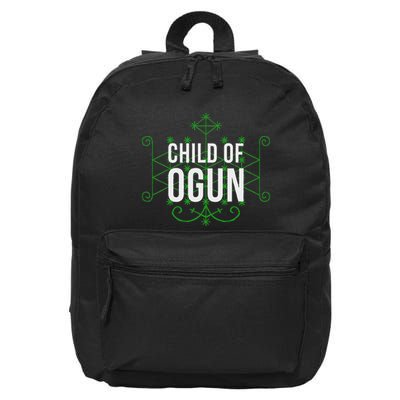 Yoruba African God Hoodoo Veve Orisha Child Of Ogun 16 in Basic Backpack