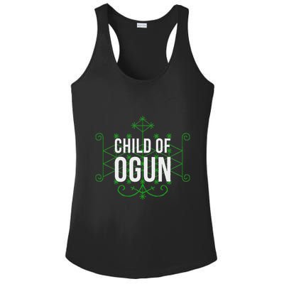 Yoruba African God Hoodoo Veve Orisha Child Of Ogun Ladies PosiCharge Competitor Racerback Tank