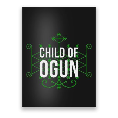 Yoruba African God Hoodoo Veve Orisha Child Of Ogun Poster