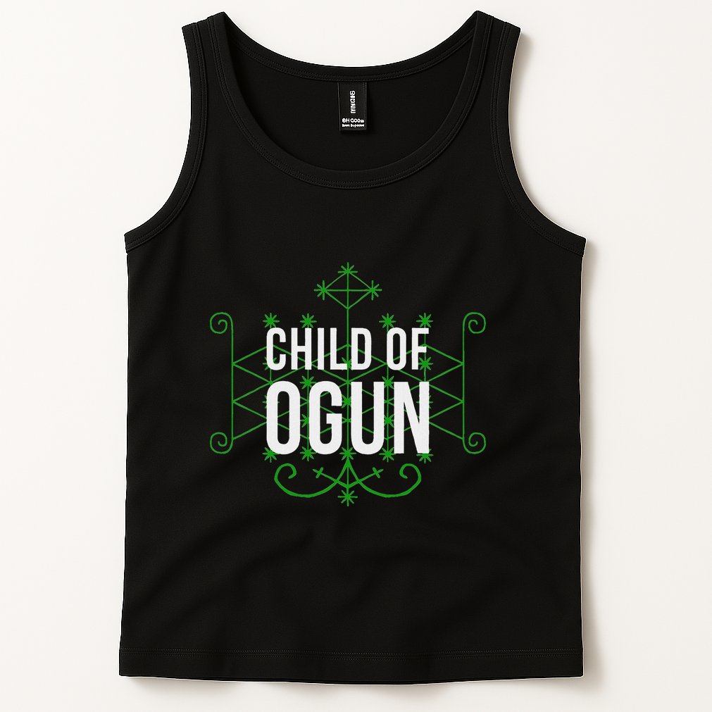 Yoruba African God Hoodoo Veve Orisha Child Of Ogun Tank Top