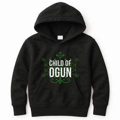 Yoruba African God Hoodoo Veve Orisha Child Of Ogun Kids Hoodie