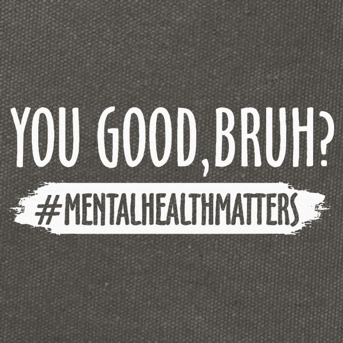 You Are Good Bruh Mental Health Matter Cotton Canvas Backpack