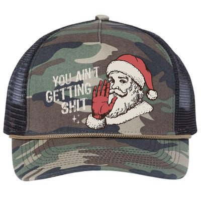 You Aint Getting Shit Funny Christmas Retro Rope Trucker Hat Cap