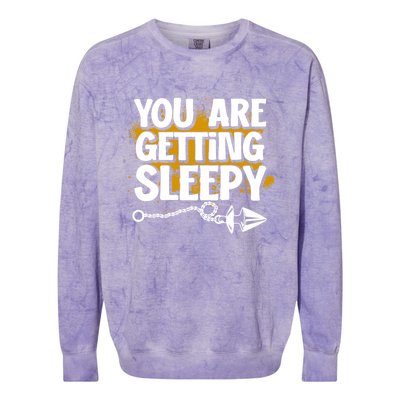 You Are Getting Sleepy Hypnotic Illusion Hypnosis Cool Gift Colorblast Crewneck Sweatshirt