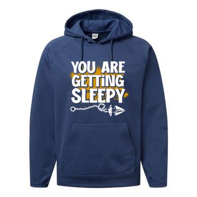 You Are Getting Sleepy Hypnotic Illusion Hypnosis Cool Gift Performance Fleece Hoodie