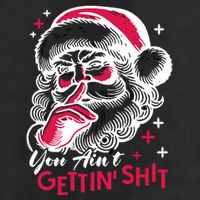 You Aint Gettin Shit Funny Santa 7 Panel Mesh Trucker Snapback Hat