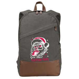 You Aint Gettin Shit Funny Santa Cotton Canvas Backpack