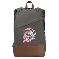 You Aint Gettin Shit Funny Santa Cotton Canvas Backpack