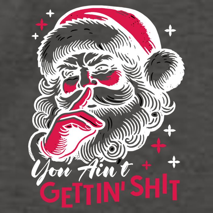 You Aint Gettin Shit Funny Santa Vector Backpack