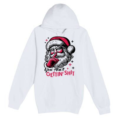 You Aint Gettin Shit Funny Santa Premium Pullover Hoodie