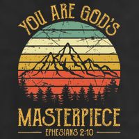 You Are Gods Masterpiece Kids Christian 7 Panel Mesh Trucker Snapback Hat