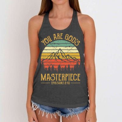You Are Gods Masterpiece Kids Christian Women's Knotted Racerback Tank
