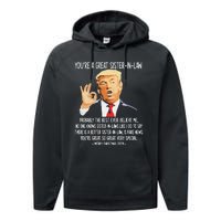 YouRe A Great Sister Inlaw Trump 2024 Christmas Performance Fleece Hoodie