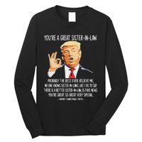 YouRe A Great Sister Inlaw Trump 2024 Christmas Long Sleeve Shirt