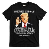 YouRe A Great Sister Inlaw Trump 2024 Christmas T-Shirt