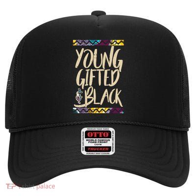 Young Gifted & Black African Pride High Crown Mesh Back Trucker Hat