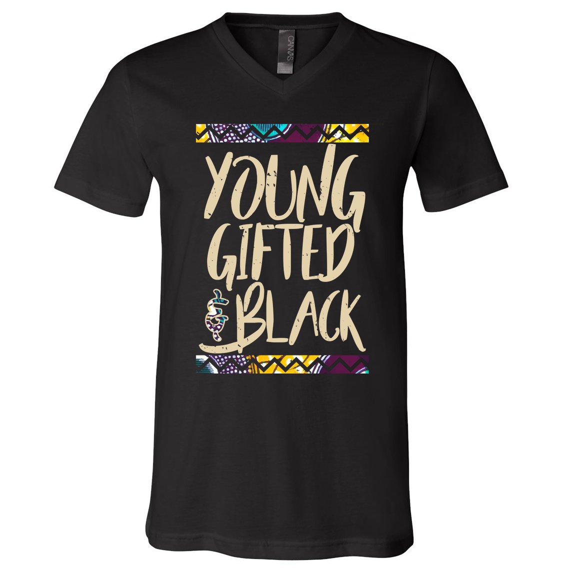Young Gifted & Black African Pride V-Neck T-Shirt