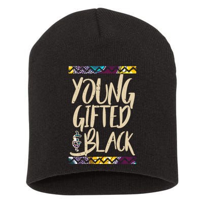 Young Gifted & Black African Pride Short Acrylic Beanie