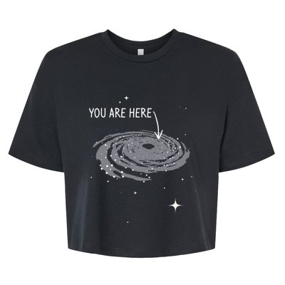 You Are Here Astronomy Galaxy Astronomer Science Fan Bella+Canvas Jersey Crop Tee