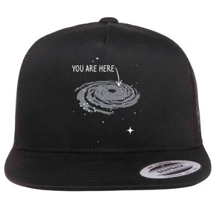 You Are Here Astronomy Galaxy Astronomer Science Fan Flat Bill Trucker Hat