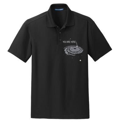 You Are Here Astronomy Galaxy Astronomer Science Fan Dry Zone Grid Polo