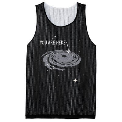 You Are Here Astronomy Galaxy Astronomer Science Fan Mesh Reversible Basketball Jersey Tank